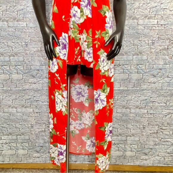 As U Wish Floral Shorts Jumper Dress Size Small - Picture 9 of 9